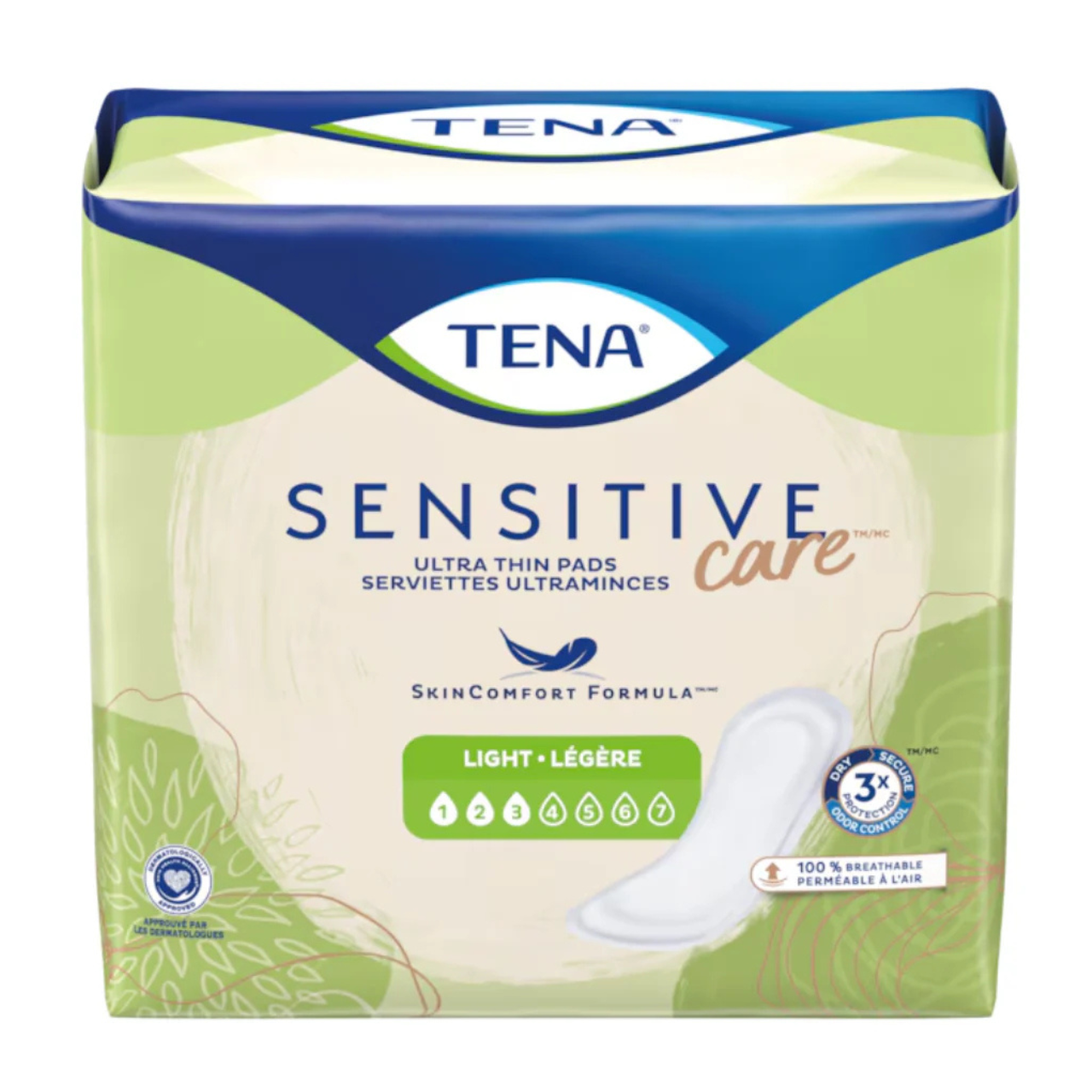 TENA Soins Sensibles Serviettes Ultra Minces Légères
