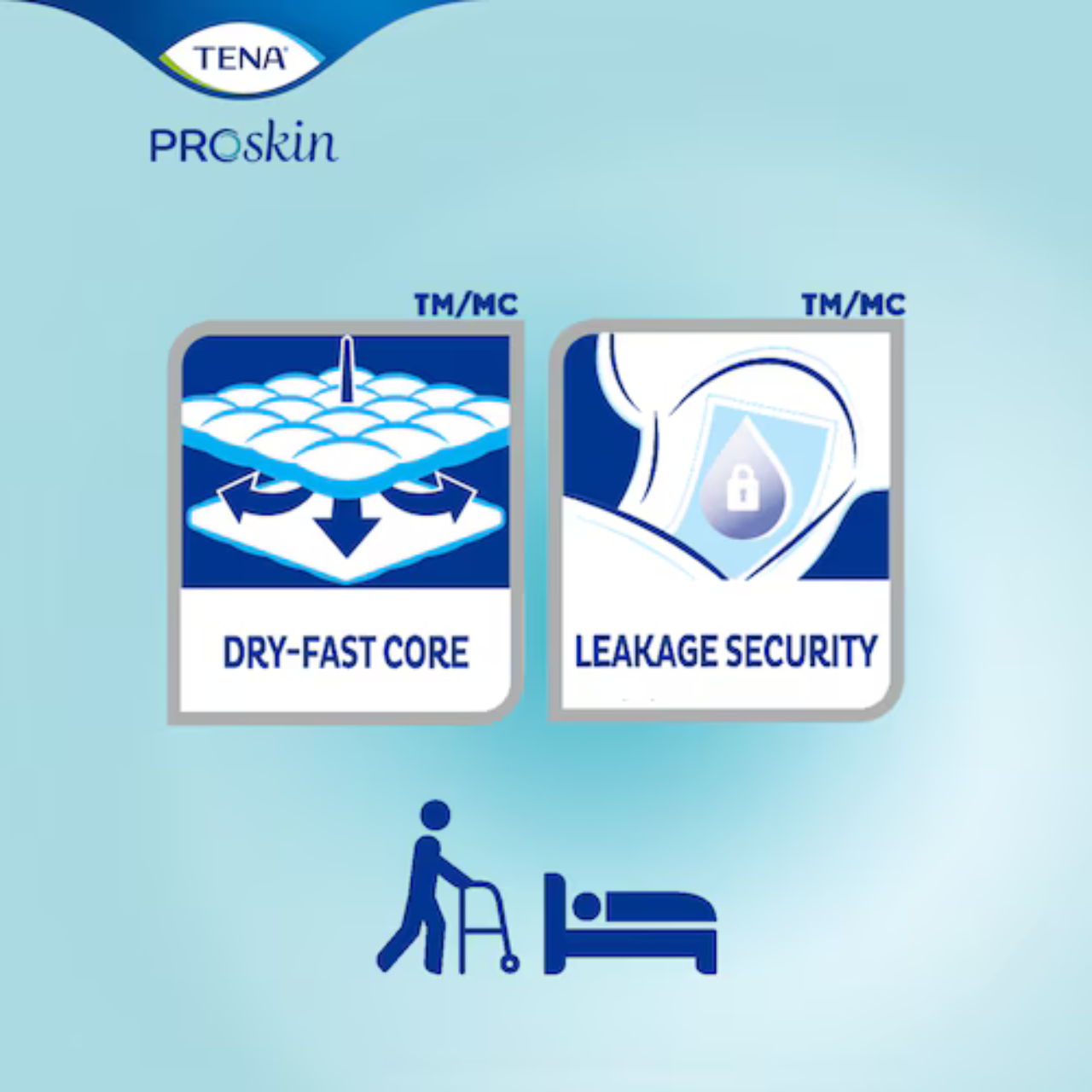 TENA ProSkin Plus Day | Large Absorbent Pads Fully Breathable