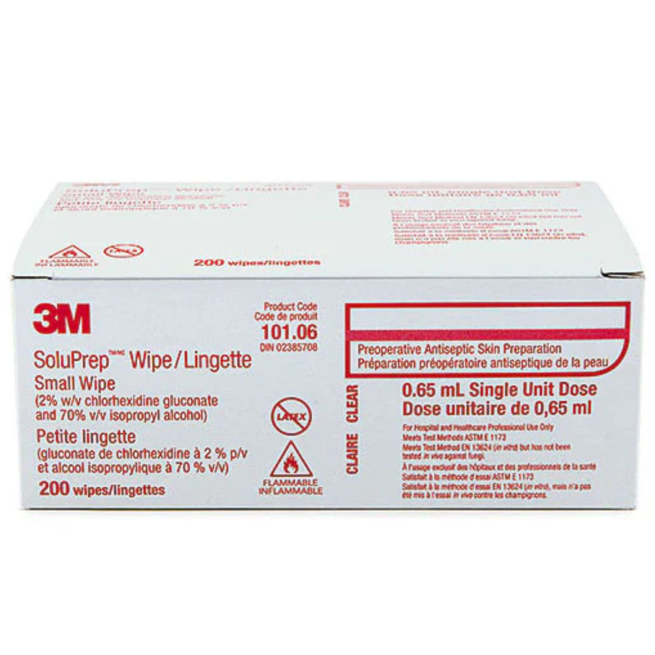 Lingettes SoluPrep petite, transparente, gluconate de chlorhexidine à 2 % p/v, alcool isopropylique à 70 %