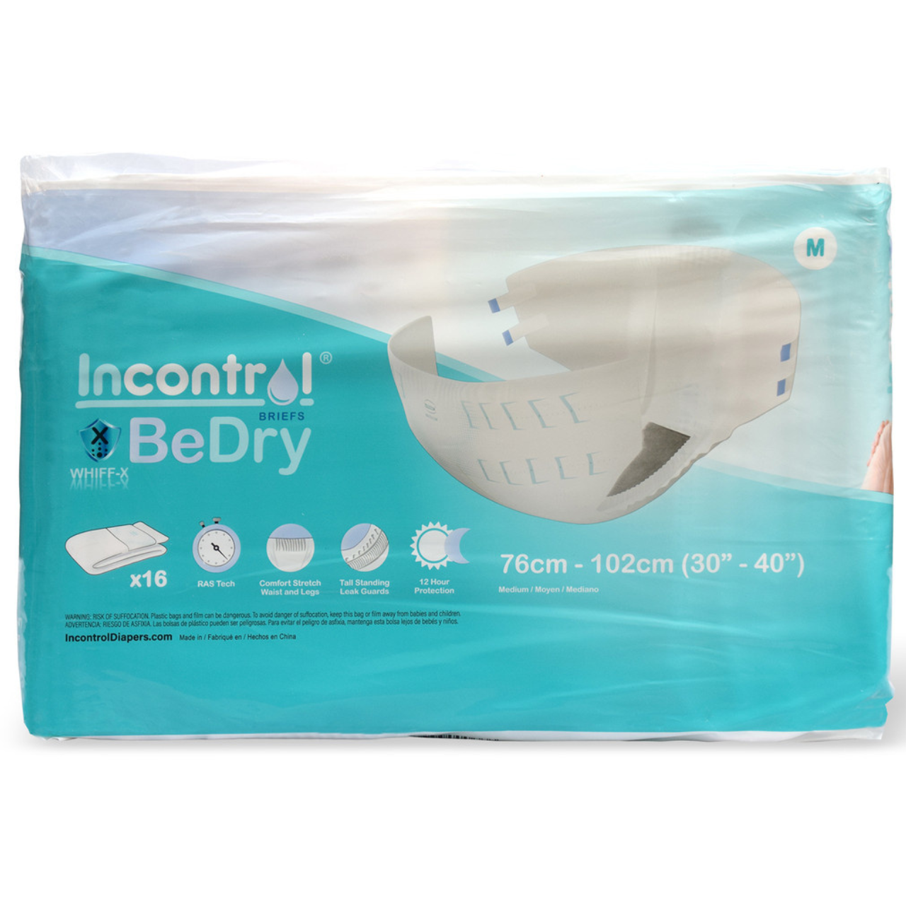 InControl BeDry Premium Incontinence Briefs